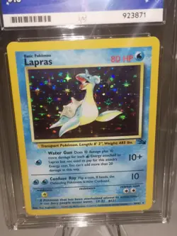 1999 Fossil Lapras Pokemon Card Holo Graded ACE 8 10/62 Vintage WOTC Pokemon - Image 2