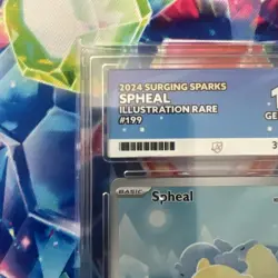 Pokemon TCG Spheal 199/191 Illustration Rare, Surging Sparks In Ace Gem Mint 10 - Image 2