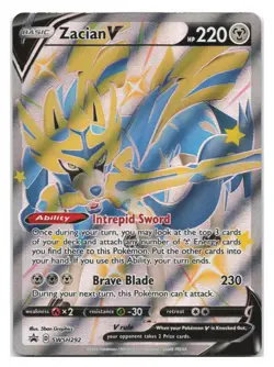 Zacian V (Shiny) SWSH292 Holo Promo Sword & Shield Promo Pokemon Near Mint - Image 1