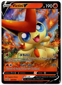 Pokemon - Victini V 021/163 Ultra Rare Battle Styles NM - Image 1