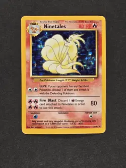 Ninetales Pokemon Wizards of the Coast TCG Base Set Holo Rare 12/102 1999 - Image 1