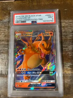 POKEMON 2019 SM Promo Hidden Fates Tins CHARIZARD GX SM211 PSA 9 Mint RARE - Image 1