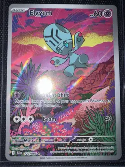 Pokemon Elgyem Holo Illustration Rare SV: Black Bolt 120/086 NM - Image 1