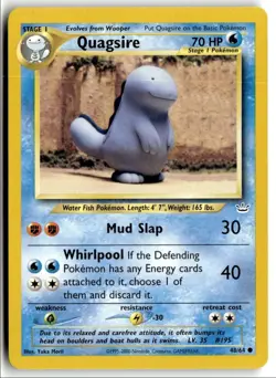 2001 Pokemon Neo Revelation Quagsire #48/64 - Image 1
