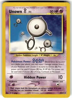 2001 Pokemon Neo Revelation Unown [B] #39/64 - Image 1