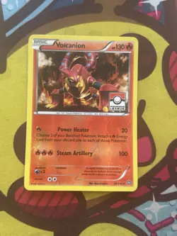 Pokemon Volcanion 25/114 - League Holo - XY Steam Siege - Light Play - Image 1