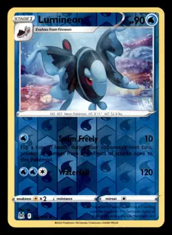 Lumineon 041/196 Uncommon Lost Origin Pokemon Reverse Holo Near Mint - Image 1