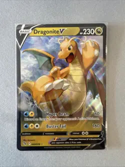 2022 Pokemon Go Dragonite v TCG Set 049/078 Holo Ultra Rare Holographic Art - Image 1