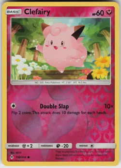 Clefairy 132/214 Common Unbroken Bonds Pokemon Reverse Holo Near Mint - Image 1