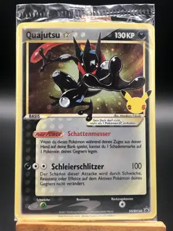 Pokemon Celebrations Black Star Promo Quajutsu Gold Star Deutsch SWSH144 Sealed - Image 1