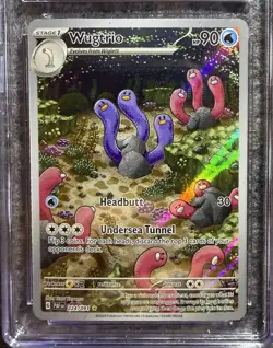 POKEMON TCG CGC 10 WUGTRIO 224/091 ILLUSTRATION RARE PALDEAN FATES - Image 3