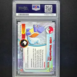 topps Pokemon TV Animation Series 1 Rainbow Holo Foil PSA 9 #08 Wartortle - Image 2