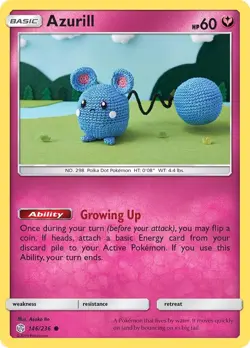 Azurill 146/236 - Pokemon Sun & Moon: Cosmic Eclipse - NM - Image 1