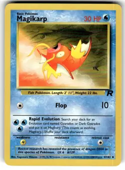 2000 Pokemon Team Rocket Magikarp #47/82 - Image 1