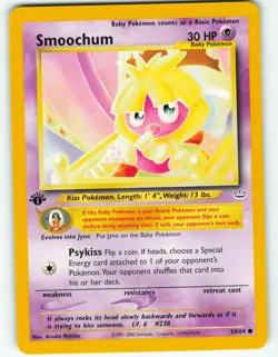 Smoochum - 1st Edition - 54/64 Neo Revelation - Pokemon TCG - 2001 - Image 1