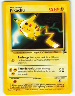 Pikachu - 4/53 Wizards Black Star Promos - Pokemon TCG - 1999 - Image 1
