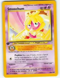 Smoochum - 1st Edition - 54/64 Neo Revelation - Pokemon TCG - 2001 - Image 1