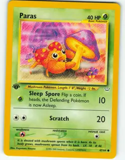 Paras - 1st Edition - 47/64 Neo Revelation - Pokemon TCG - 2001 - Image 1