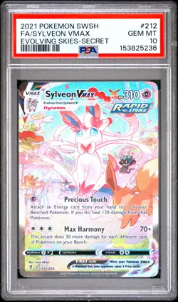 2021 POKEMON SWORD & SHIELD EVOLVING SKIES SECRET FULL ART/SYLVEON VMAX PSA 10 - Image 1