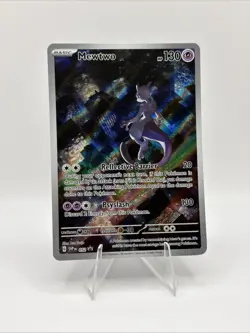 Pokemon 151 Mewtwo 052 Scarlet & Violet UPC Black Star Promo Card Holo - Image 1