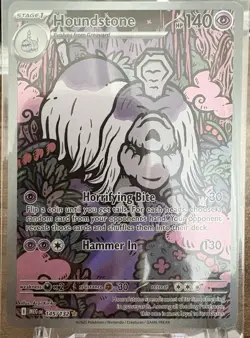 Houndstone 145/132 ME01: Mega Evolution Illustration Rare Pokemon Card - Image 1