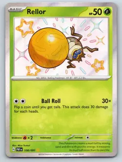 Rellor 108/091 Shiny Rare Paldean Fates Pokemon Holo Near Mint - Image 1