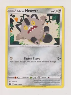 Galarian Meowth / Galar-Mauzi - Pokemon 2023 - Crown Zenith - 084/159 - Image 1