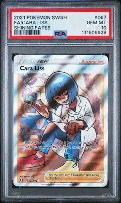 PSA 10 - 2021 POKEMON SWORD & SHIELD SHINING FATES 067 FULL ART CARA LISS - Image 1