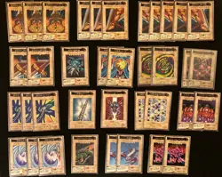 BANDAI Yu-Gi-OH BULK 206 cards Toei Japan 1998 Vintage JUNK damaged condition - Image 1