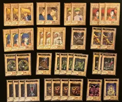 BANDAI Yu-Gi-OH BULK 206 cards Toei Japan 1998 Vintage JUNK damaged condition - Image 2