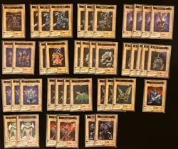 BANDAI Yu-Gi-OH BULK 206 cards Toei Japan 1998 Vintage JUNK damaged condition - Image 3