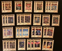 BANDAI Yu-Gi-OH BULK 206 cards Toei Japan 1998 Vintage JUNK damaged condition - Image 4