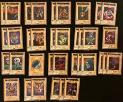 BANDAI Yu-Gi-OH BULK 206 cards Toei Japan 1998 Vintage JUNK damaged condition - Image 5