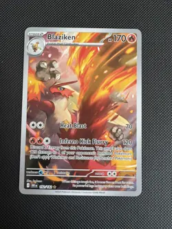 Pokemon TCG Blaziken Card 192/182 Destined Rivals Illustration Rare Mint - Image 1