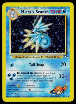 Pokemon Card - Misty's Seadra Gym Heroes Prerelease Promo 9/132 Holo Rare - Image 1