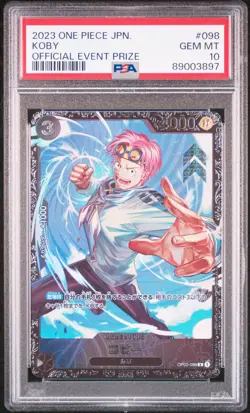 Koby One Piece 2023 Official Flagship Event Prize Promo Japanese OP02-098 PSA 10 - Image 1
