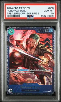 Roronoa Zoro One Piece 2024 Treasure Cup Top Prize Promo English #008 PSA 10 - Image 1