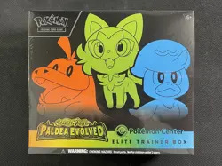 Pokemon Cards Sealed ETB Pokemon Center Exclusive Paldea Evolved S&V - Image 1