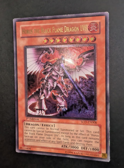 Yugioh Horus the Black Flame Dragon LV8 SOD-EN008 1st Edition Ultimate Rare Good - Image 1
