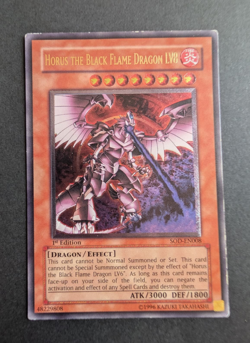 Yugioh Horus the Black Flame Dragon LV8 SOD-EN008 1st Edition Ultimate Rare Good - Image 2