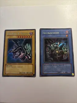 Yugioh Red-Eyes Black Dragon SDJ-001 1st & Relinquished SDP-001 1st Edition NM - Image 1