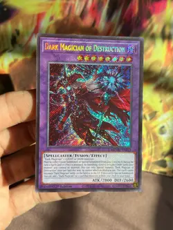 Yu-Gi-Oh! Dark Magician of Destruction Secret Rare(Holo Bleed Error) NM Error - Image 1