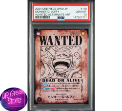 PSA 10 Luffy Nika Wanted SP ONE PIECE card Japanese Emperors in the New World JP - Image 1