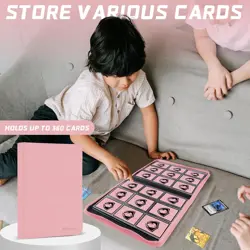 Card Binder 9 Pocket Pink Premium Zip 360 Double Sided for MTG TCG Sports Cards - Image 4