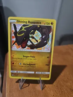 Pokemon TCG Shining Rayquaza Holo Rare Card Shining Legends 56/73 - Image 1