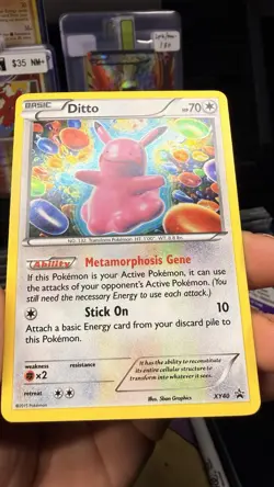 Pokemon TCG Ditto Xy 40 Holo Promo NM++ CLEAN!!! Rare Card - Image 3