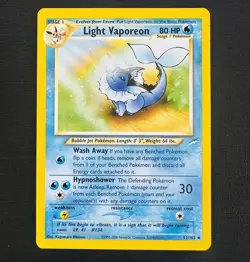 Light Vaporeon 52/105 Neo Destiny Uncommon Pokemon Card 2002 - Image 1