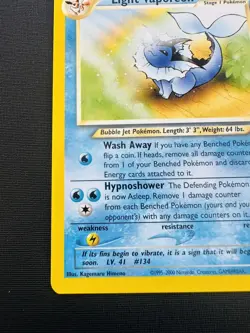 Light Vaporeon 52/105 Neo Destiny Uncommon Pokemon Card 2002 - Image 5