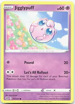 JIGGLYPUFF 110/264 Pokemon Card Fusion Strike Near Mint - Image 1
