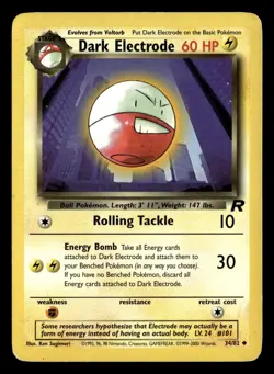 Dark Electrode 34/82 Unlimited Uncommon Team Rocket Pokemon Card - Image 2